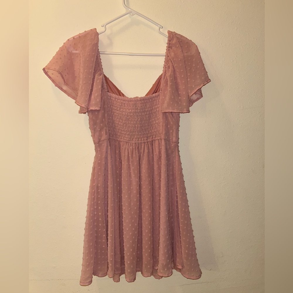 (XS) NWT Pink Francesca’s Dress with Ruffles - Picture 5 of 7